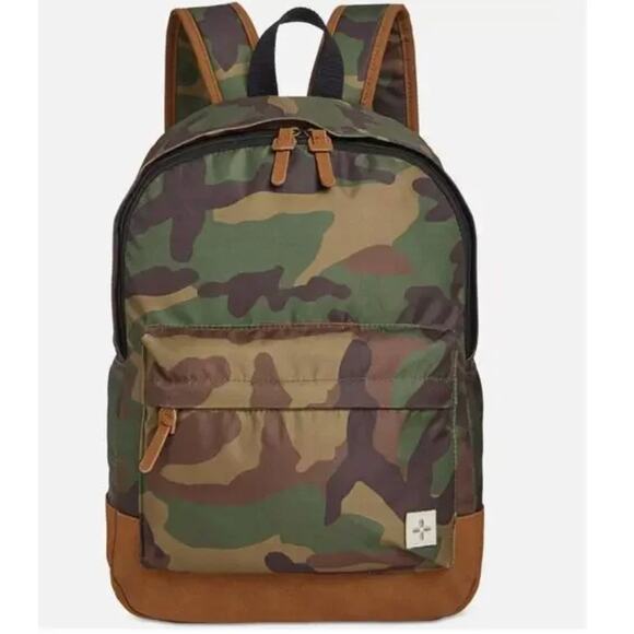 Sun Stone Mens Riley Green Camouflage Backpack Bag NEW with tags $84 - Picture 1 of 6